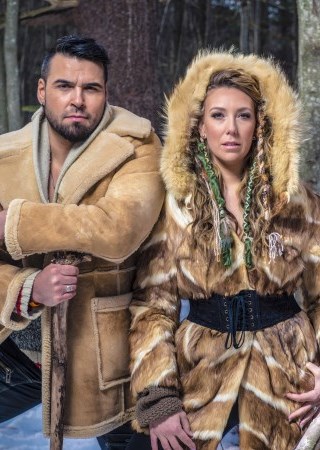 Twin Flames photo of the two artists wearing winter coats