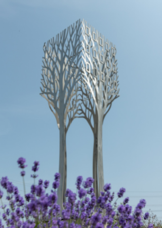 Public art tree sculpture