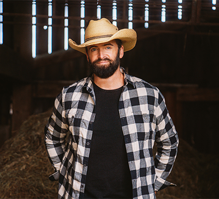 Dean Brody in a cowboy hat